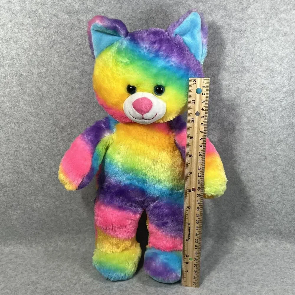 Build A Bear Rainbow Kitty Cat w/Outfit Love Wins Shirt Tutu Plush Swirl Stripes